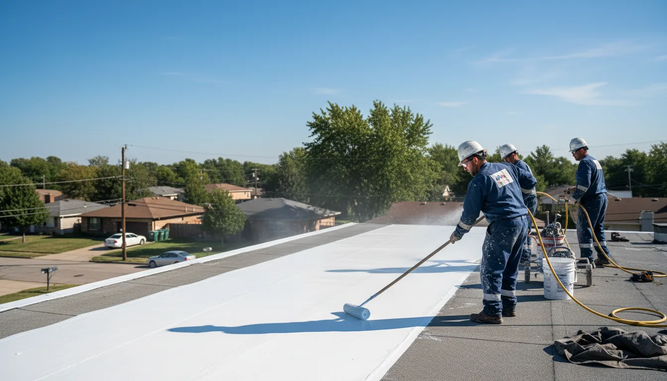 Commercial roof coating in Many, LA near me